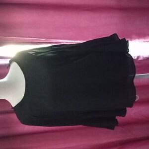 Forever 21 black long trumpet sleeve blouse MEDIUM